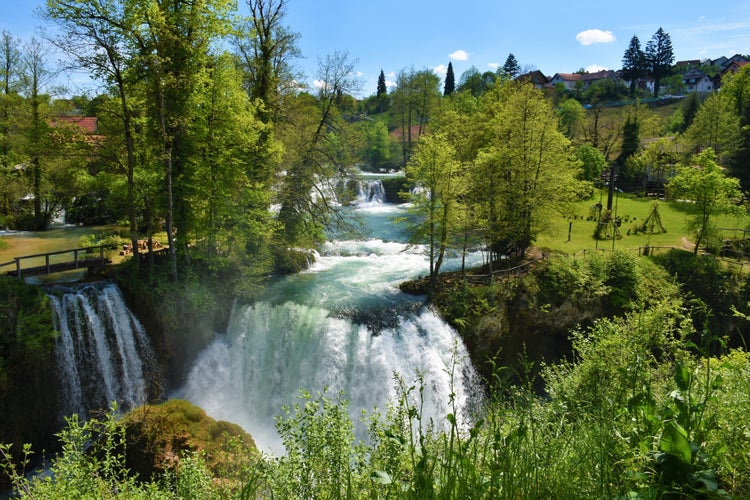 photo of view of View of Buk waterfall in Slunj, Karlovac county, Croatia