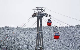 photo of ski resort on top of mountain. A place with a beautiful view in La Massana, Andorra.