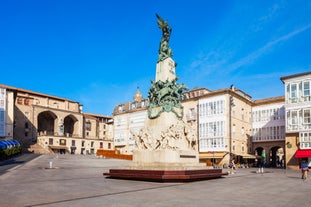 The Puerta del Sol square is the main public space in Madrid. In the middle of the square is located the office of the President of the Community of Madrid.