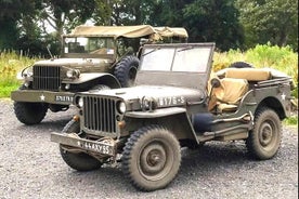 Recorrido en jeep o camión Dodge de la Segunda Guerra Mundial por el sitio de la playa de Omaha