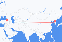 Flyreiser fra Seoul, Sør-Korea til Bingöl, Tyrkia