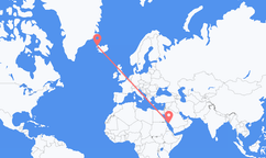 Flights from Jeddah to Ísafjörður