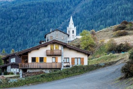 photo of the heights of the Vercors, the marly hills and the valley Val de Drome at Saint Jean De Maurienne in French countryside.