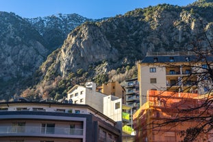 photo of ski resort on top of mountain. A place with a beautiful view in La Massana, Andorra.