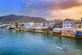 Photo of aerial view from the hill of Limenas Chersonisou, Greece.