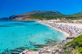 Photo of beautiful landscape with Cala Agulla and beautiful coast at Cala Ratjada of Mallorca, Spain.