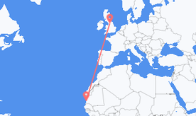 Flights from Mauritania to England