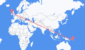 Flug frá Salómonseyjum til Norður-Írlands