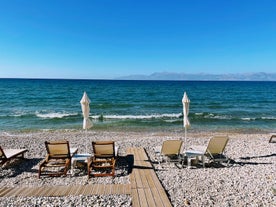 Photo of Amazing view at Agios Georgios Pagon beach, Northern Corfu, Greece.