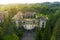 Photo of the ruins of the old Soviet sanatorium Medea, whose architecture which is basically a synthesis of Stalinist period classical style, Tskaltubo, Georgia.