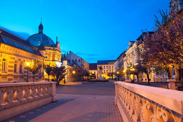 photo of view of Erzsebet square - Miskolc, Hungary.