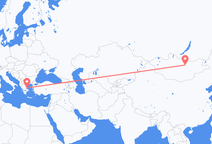 从乌兰巴托飞往斯基亚索斯的航班