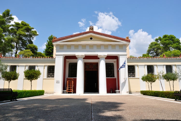 Photo of Old archaeological museum at Olympia, Greece.