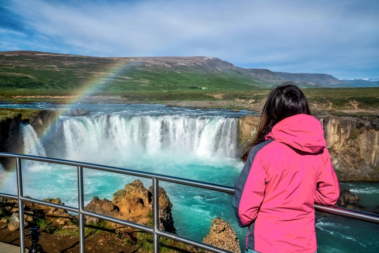 Photo of famous waterfall in Iceland, Reykjavik.