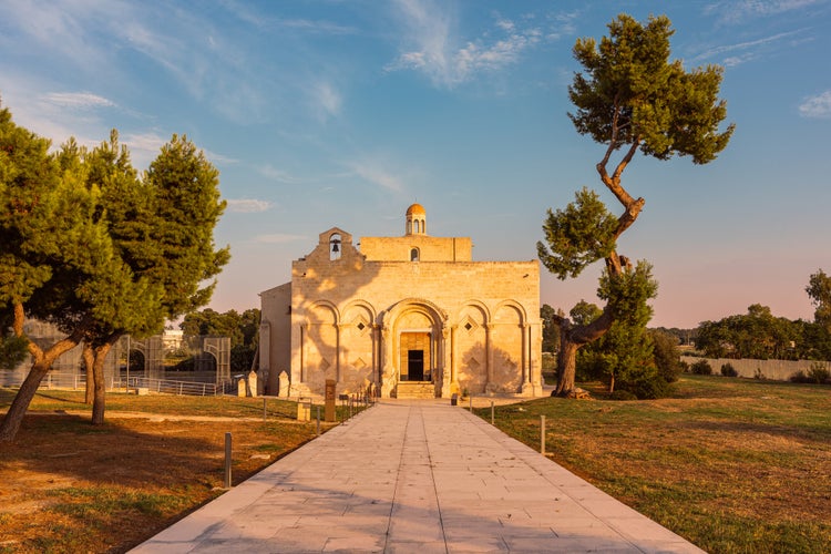 Photo of the church of Santa Maria Maggiore di Siponto, dating back to XI-XII century, Manfredonia, Italy.