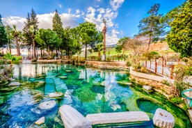 Photo of Pamukkale, natural site in Denizli Province in southwestern Turkey.