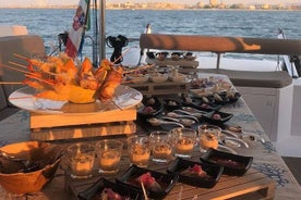 Dinner on board on a sailing boat at La Maddalena