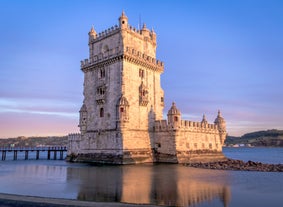 Photo of Baroque facade of Queluz National Palace and Neptune Fountain in Sintra, Lisbon district, Portugal.