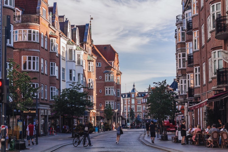 Walking around the city, Aalborg, Denmark.