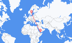 Loty z Aden do Norrköping