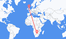 Flights from Botswana to England