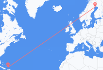 Vols de Providenciales pour Luleå