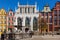 Artus Court with Neptune Fountain in Gdansk, Poland.