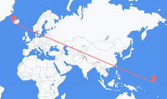 Flights from Bairiki to Reykjavík