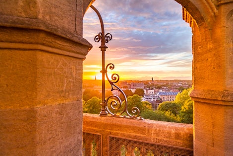 Photo of sunset view from Cabot tower, Bristol, UK.