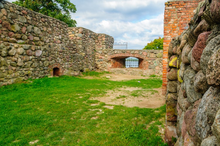 Photo of old castle remains in Szczytno ,Poland.