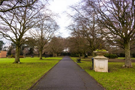 Photo of War memorial park, England.