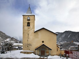 photo of ski resort on top of mountain. A place with a beautiful view in La Massana, Andorra.