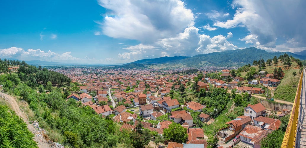 Photo of Bitola city Macedonia - panorama .