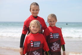 Grupp surflektion @Praia da Rocha