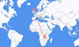 Flights from Zambia to England