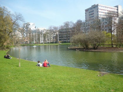 photo of view of Leopold Park in sunny day, Brussels, Belgium.