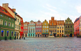 Photo of Town hall and Magistrat Square of Walbrzych, Poland.