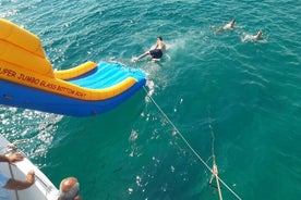 Passeio de barco com fundo de vidro de 2,5 horas, mergulho com snorkel, deslizamento e diversão