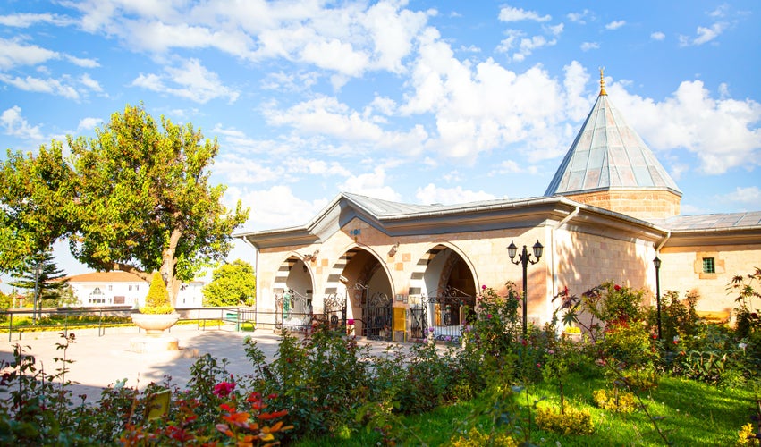 Photo of Haci Bektas mosque and worship area in Nevsehir, Turkey.