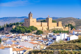 Photo of panoramic aerial view of Malaga on a beautiful summer day, Spain.