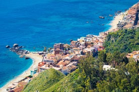 Photo of Isola Bella rocky island in Taormina, Italy.