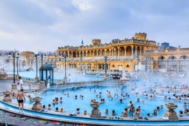 Entrada al balneario Szechenyi en Budapest