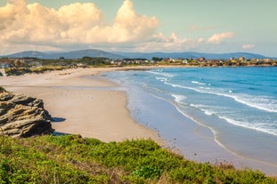 Photo of aerial view of Foz in Galicia Spain.