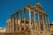 Photo of Merida Diana Temple in Badajoz Extremadura of Spain image shot from the exterior public floor .