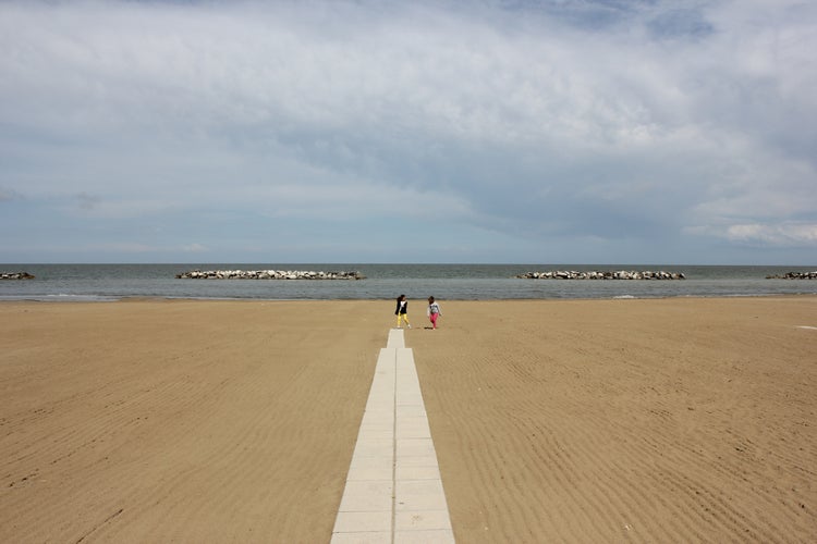 The Adriatic sea and the coast of Porto San Giorgio Fermo