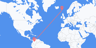 Colombia to Faroe Islands