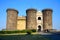 photo of medieval castle Nuovo in central Naples, Italy.