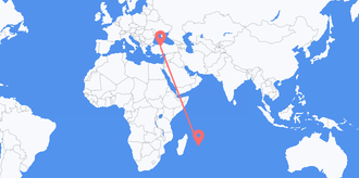 Flüge von Mauritius nach die Türkei