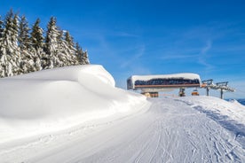 photo of an aerial view of Bolsterlang Ski resort  Allgäu, Bavaria, Germany.