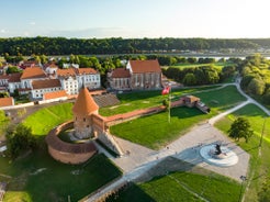 Aerial view of Vilnius old city.